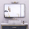 Bathroom Mirror With Storage Rack Rectangular Hanging 40x30 Inch
