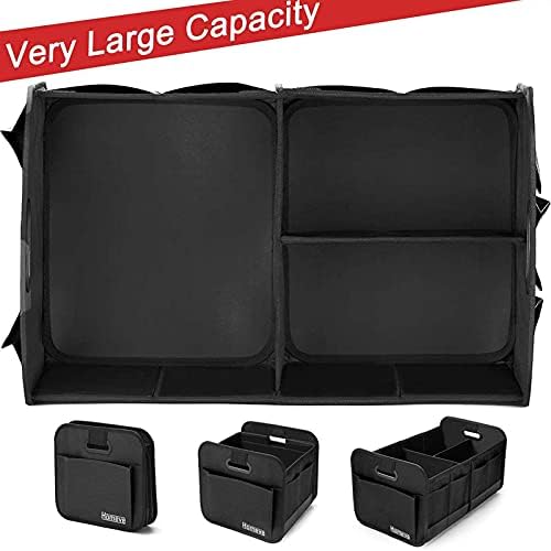 Homeve Car Trunk Organizer With Reinforced Handles Foldable Waterproof Storage