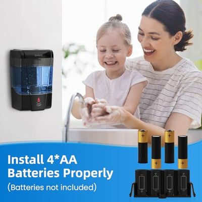 Automatic Soap Dispenser Wall Mount Hand Sanitizer 600ml Capacity