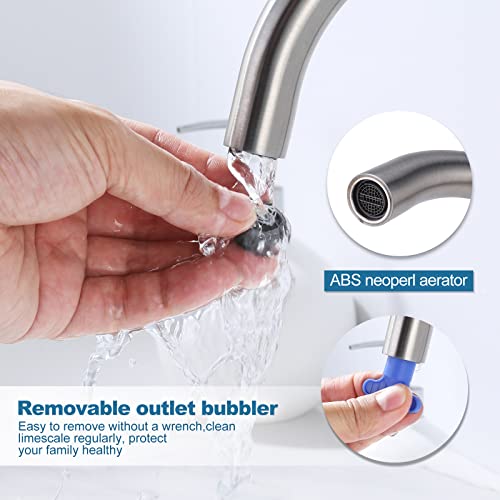 Touchless Bathroom Faucet Tall Automatic Waterfall Sink Faucet