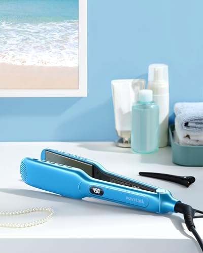 Titanium Hair Straightener 1.7 Inch Wide Wet To Dry Flat Iron