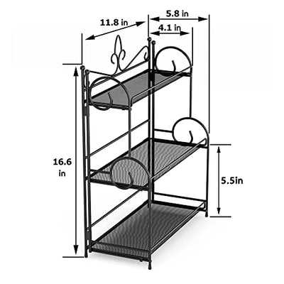 Countertop Organizer Rack Foldable For Bathroom Kitchen Bedroom Office