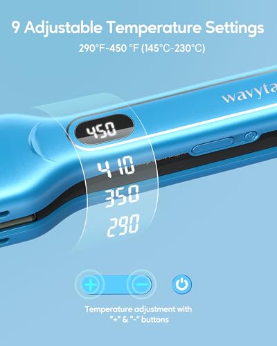 Titanium Hair Straightener 1.7 Inch Wide Wet To Dry Flat Iron