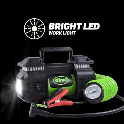 Slime Tire Inflator Portable Air Compressor For Car SUV 4x4