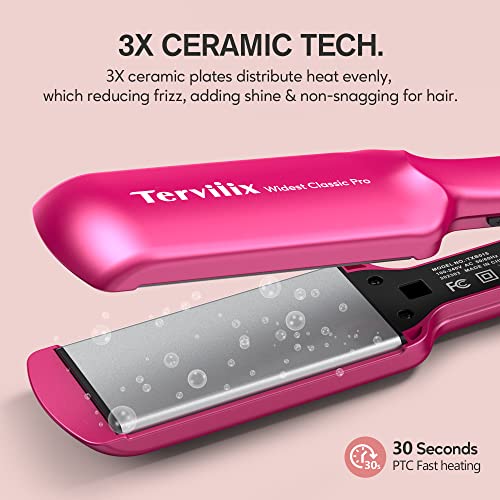 2 Inch Ceramic Hair Straightener Wide Plate Flat Iron
