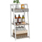 Bathroom Ladder Shelf With Drawer Floor Storage Organizer