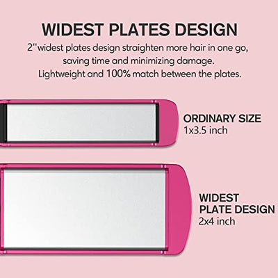 2 Inch Ceramic Hair Straightener Wide Plate Flat Iron