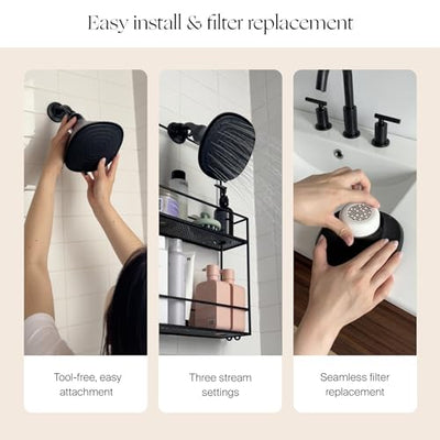 Shower Head Filter For Hard Water With Pressure Boosting Function