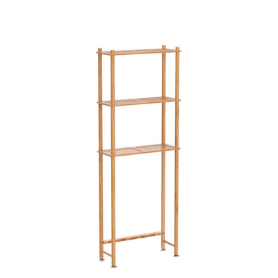 AmazerBath Bamboo Over The Toilet Storage Shelf 3-Tier Organizer Rack