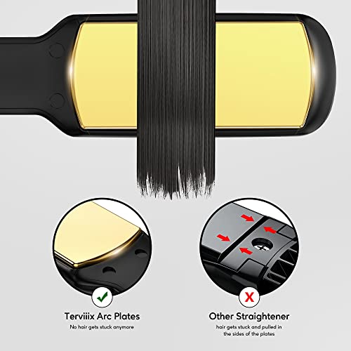 Flat Iron Hair Straightener ARC Smooth Non-Snagging Design