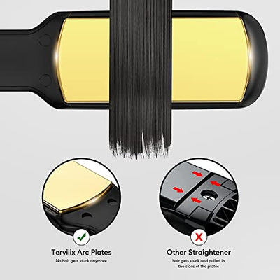 Flat Iron Hair Straightener ARC Smooth Non-Snagging Design