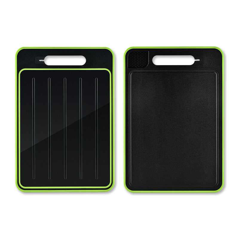 Double-side Cutting Board With Defrosting And Sharpener Function