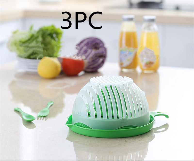 Creative Salad Cutter Bowl For Easy Fruit And Vegetable Preparation