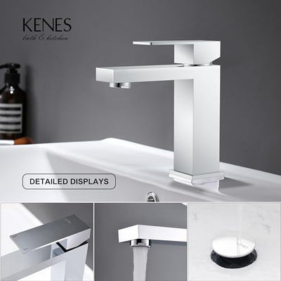 Single Handle Bathroom Faucet Modern Sink Mixer Tap For Lavatory