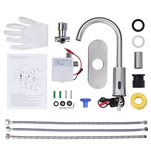 Touchless Bathroom Faucet Tall Automatic Waterfall Sink Faucet