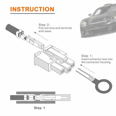Terminal Removal Tool Kit For Easy Connector Terminal Extraction
