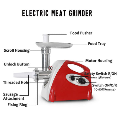 Electric Meat Grinder Multifunctional Kitchen Food Processor