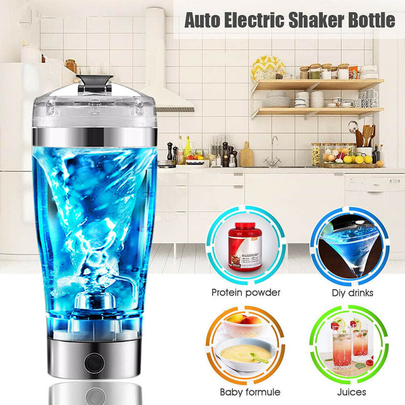 Electric Protein Shake Stirrer USB Rechargeable Milk Coffee Blender Cup