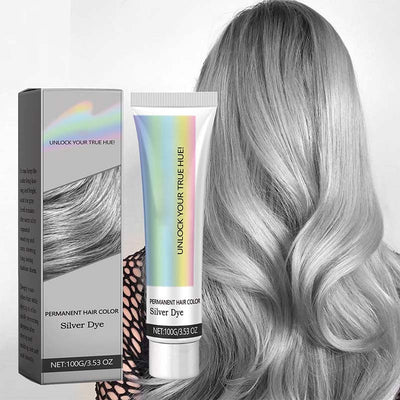 2-in-1 Natural Essence Extract Silver Hair Dye Long Lasting