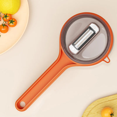 Multi Function Storage Peeler With Convenient Bucket Storage
