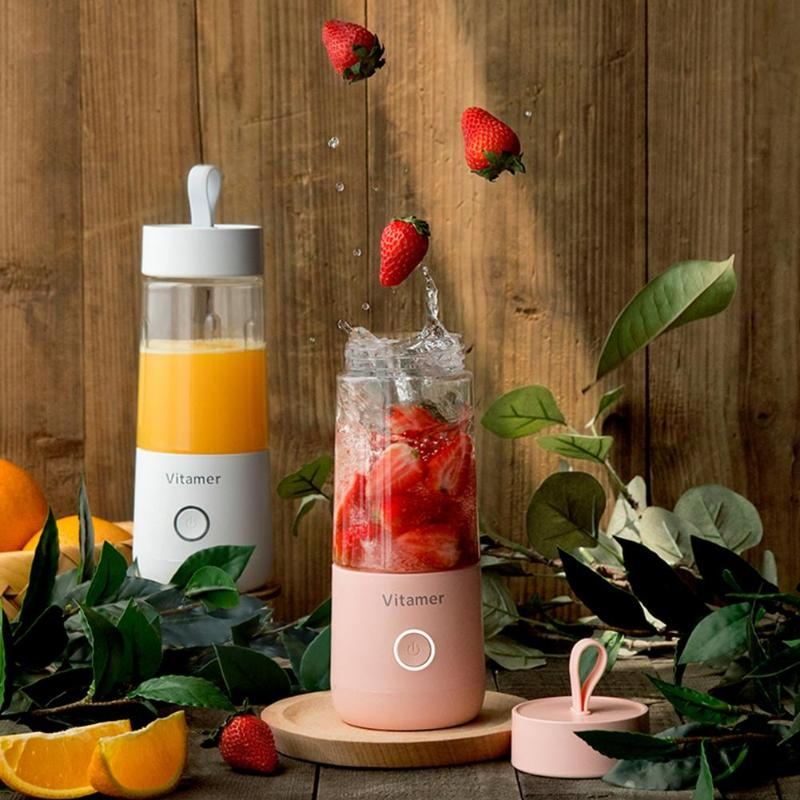 350ml Portable Blender USB Rechargeable Smoothie Mixer Juice Bottle