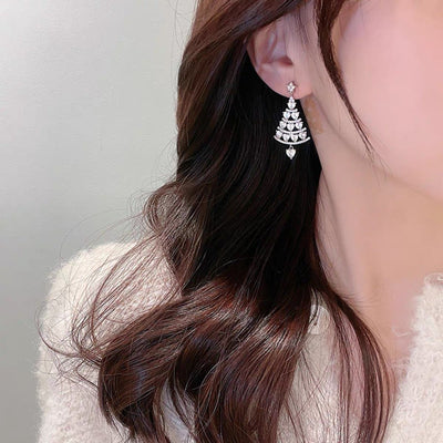 Christmas Tree Earrings Festive Holiday Jewelry Gift Accessory