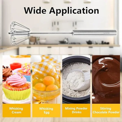 Stainless Steel Semi Automatic Whisk For Easy Mixing And Baking