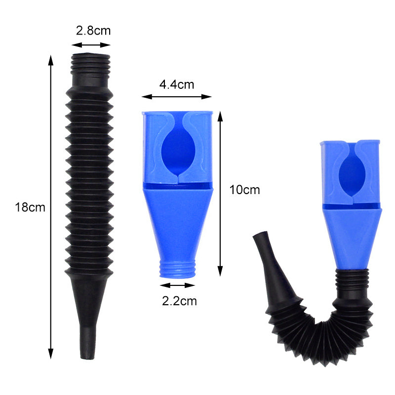 Retractable Fuel Funnel For Easy And Clean Fuel Transfer