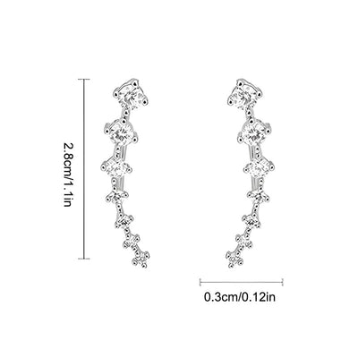 Seven Star Elegant Diamond Stud Earrings For Women