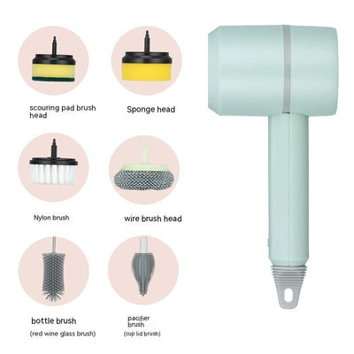 Electric Cleaning Brush Rechargeable Wireless USB For Kitchen Bathroom