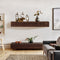 Rustic Wood Fireplace Mantel Floating Wall Mounted Shelf 48 Inch