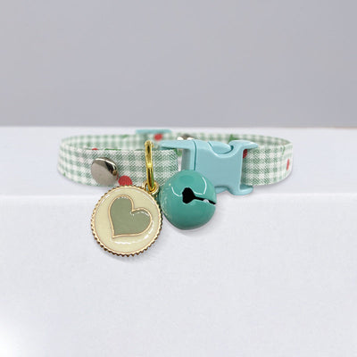 Polka Dot Cat Collar With Bell Adjustable Cute Design