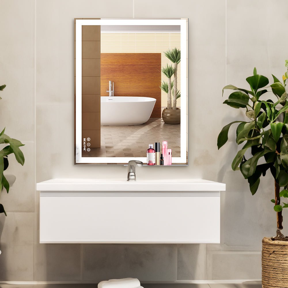 LED Bathroom Makeup Mirror Wall Mounted Adjustable Anti Fog Touch Switch