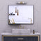 Modern Bathroom Mirror With Storage Rack Black Rectangular Wall Mirror 48x30 Inch