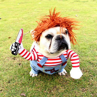 Halloween Dog Costume Adjustable Funny Scary Dog Clothes For Parties