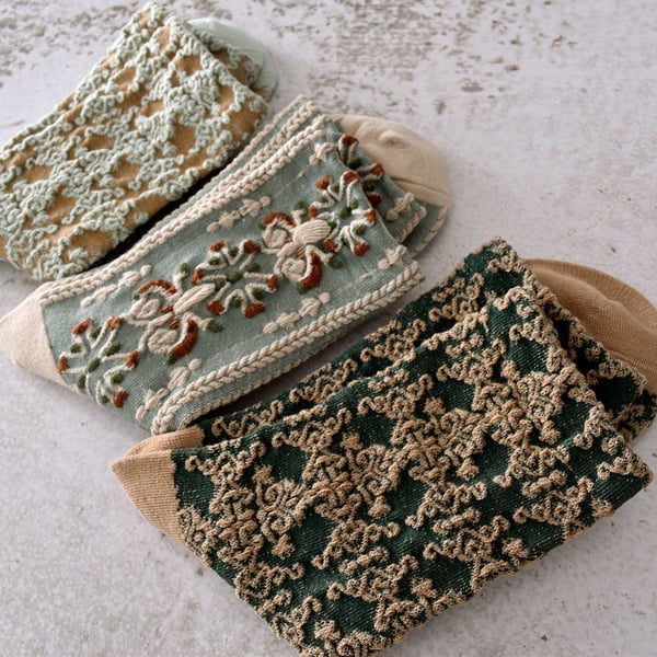 Women's Floral Cotton Socks Set 10 Pairs Comfortable Soft Design