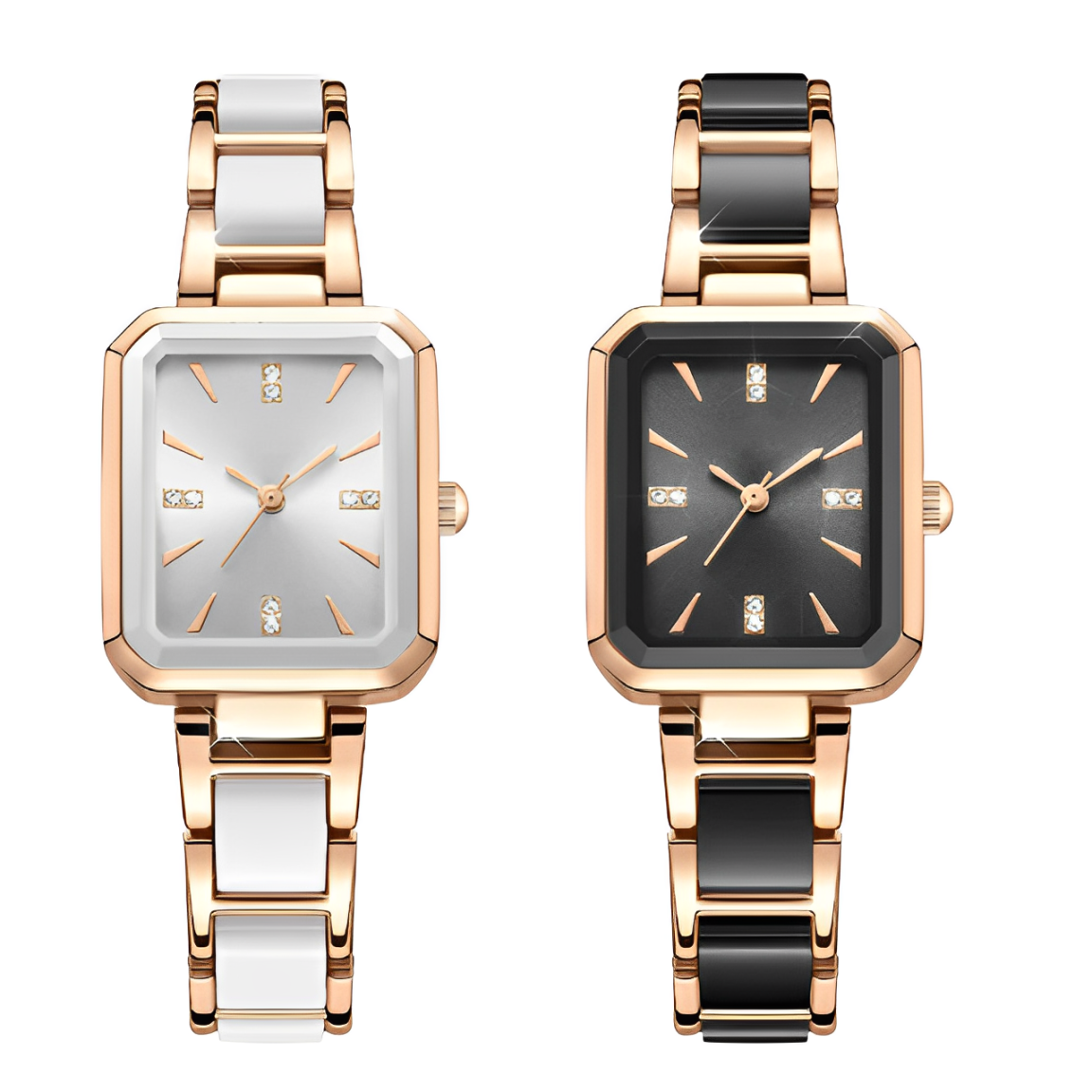Couple's Rectangular Quartz Watch Stylish Fashion Timepiece