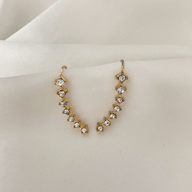 Seven Star Elegant Diamond Stud Earrings For Women