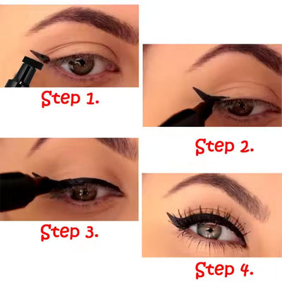 Double-Head Stamp Eyeliner Pen For Precise Easy Eye Makeup