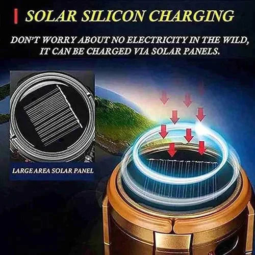 Portable LED Camping Lantern With Cooling Fan For Outdoor Use