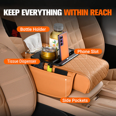 Integrated Multifunctional Car Armrest Heightening Pad For Comfort