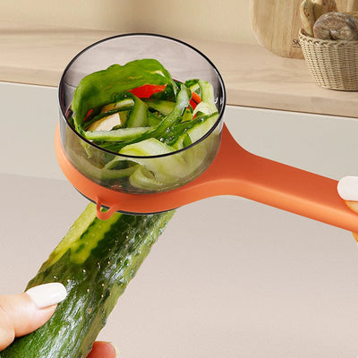 Stainless Steel Vegetable Peeling Knife With Non Slip Handle Storage