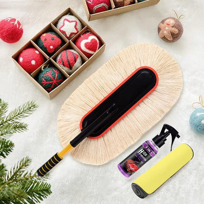 Car Duster With Extendable Telescoping Handle For Easy Cleaning
