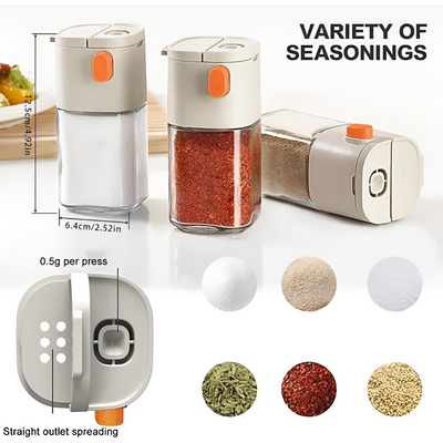 Push Button Salt And Pepper Dispenser Bottle For Easy Seasoning