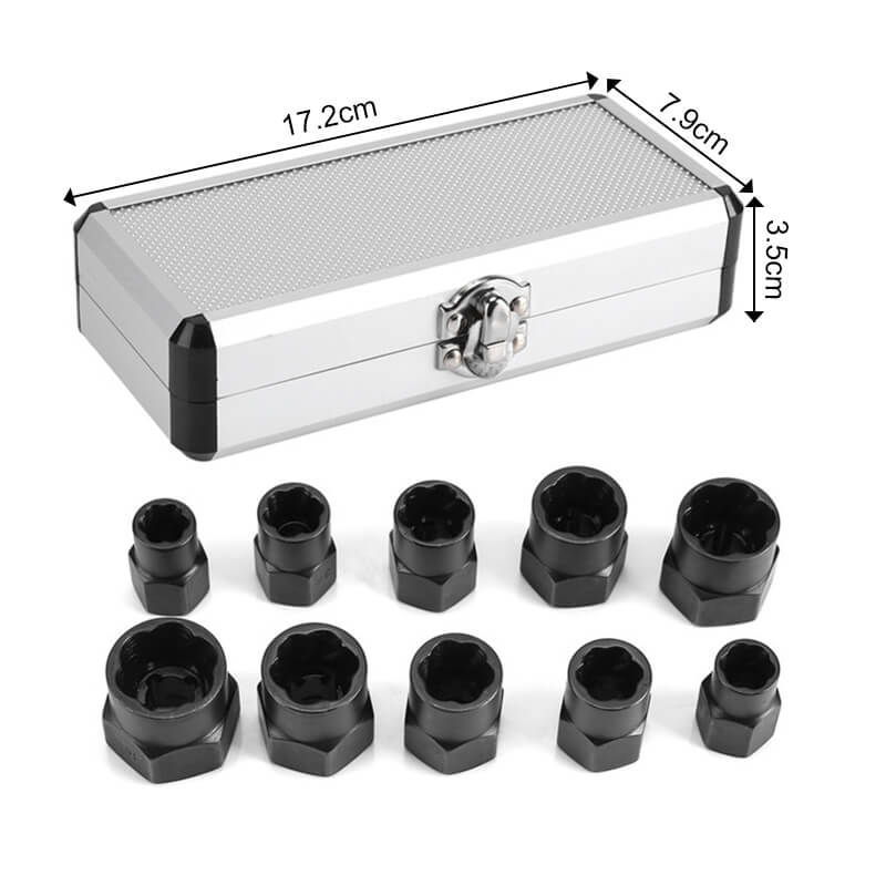 Damaged Screw Extractor Set 10 Pieces For Easy Removal