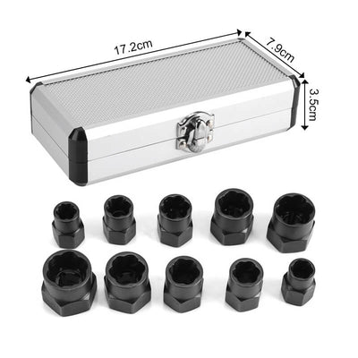 Damaged Screw Extractor Set 10 Pieces For Easy Removal