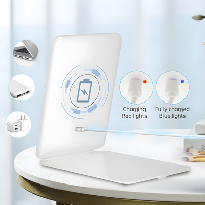 Rechargeable LED Makeup Mirror With Built-in Light And Portable Design