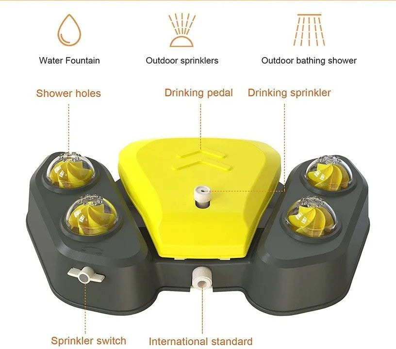 Automatic Pet Water Sprinkler Toy For Outdoor Dog Bath And Play
