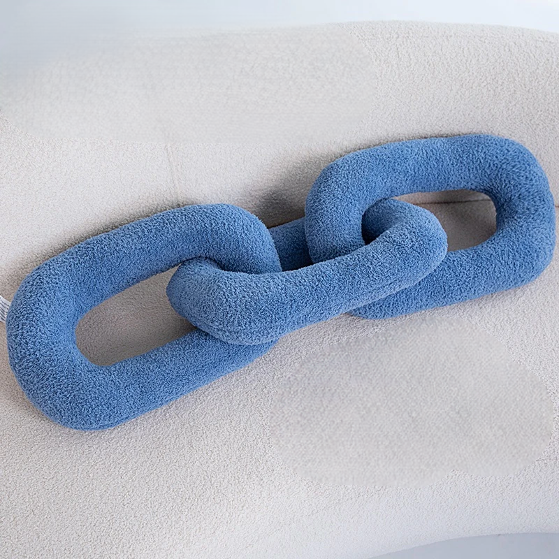 Plush Chain Knot Pillow Soft Decorative Cushion For Sofa And Home