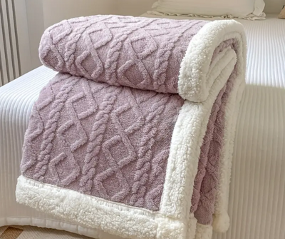 Reversible Sherpa Throw Blanket Soft Cozy Warm Lightweight Cover